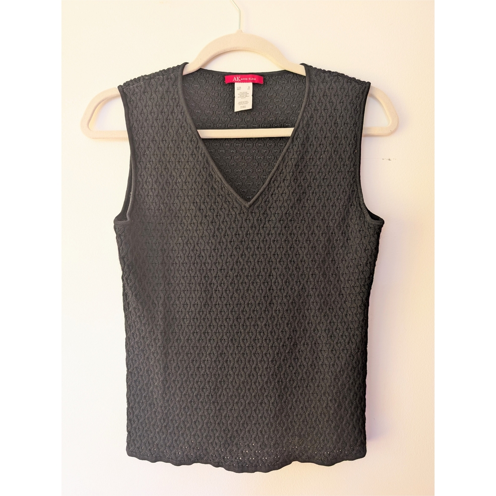 Anne Klein Small Black Sleeveless Tank Top